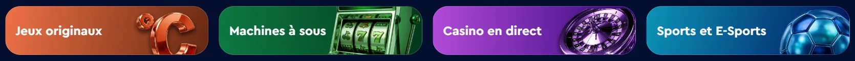 Sélection de jeux Celsius Casino