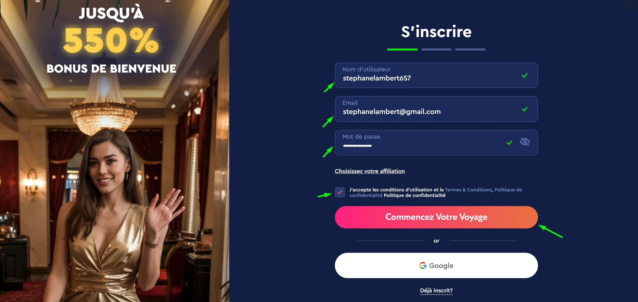 Inscription Celsius Casino